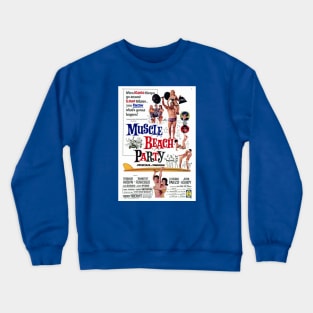 Vintage Movie - Muscle Beach Party Poster Crewneck Sweatshirt